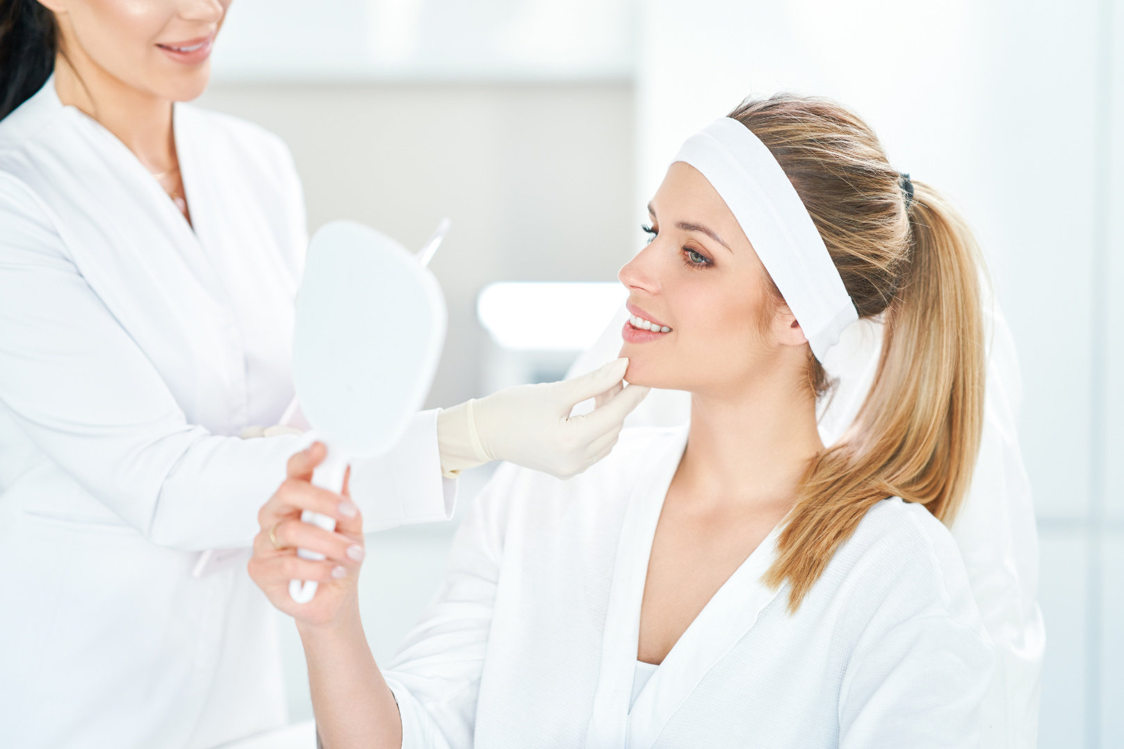 A Scene Of Medical Cosmetology Treatments Botox Injection.
